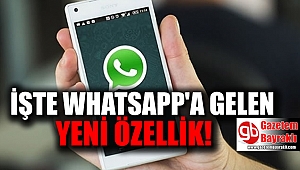 Whatsapp'tan yeni özellik
