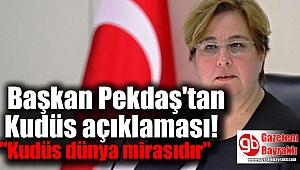 Başkan Pekdaş'tan Kudüs açıklaması