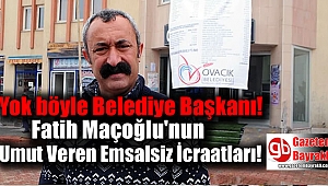Belediye Başkanı Fatih Maçoğlu'nun Umut Veren Emsalsiz İcraatları