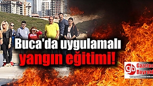 Buca'da uygulamalı yangın eğitimi