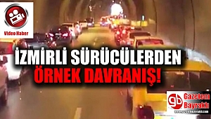 İzmirli sürücülerden örnek davranış