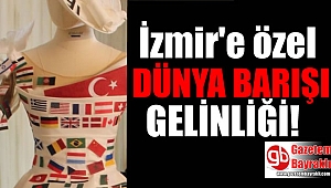 İzmir'de Dünya barışı için gelinlik