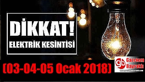 İzmir'de elektrik kesintisi (03-04-05 Ocak 2018)