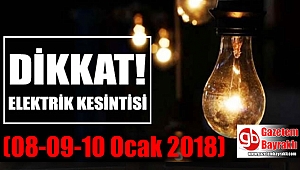 İzmir'de elektrik kesintisi (08-09-10 Ocak 2018)