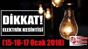 İzmir'de elektrik kesintisi (15-16-17 Ocak 2018)