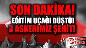 SON DAKİKA : Isparta'da eğitim uçağı düştü : 3 şehit