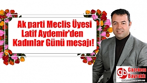 Ak parti Meclis Üyesi Latif Aydemir'den Kadınlar Günü mesajı