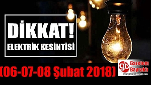 İzmir'de elektrik kesintisi (06-07-08 Şubat 2018)