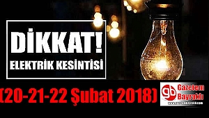 İzmir'de elektrik kesintisi (20-21-22 Şubat 2018)