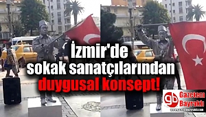 İzmir'de sokak sanatçılarından duygusal konsept