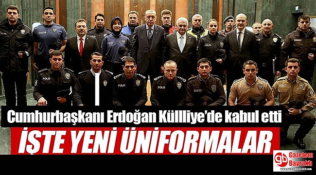 Polisler yeni üniformalarıyla Cumhurbaşkanlığı Külliyesi'nde