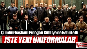 Polisler yeni üniformalarıyla Cumhurbaşkanlığı Külliyesi'nde