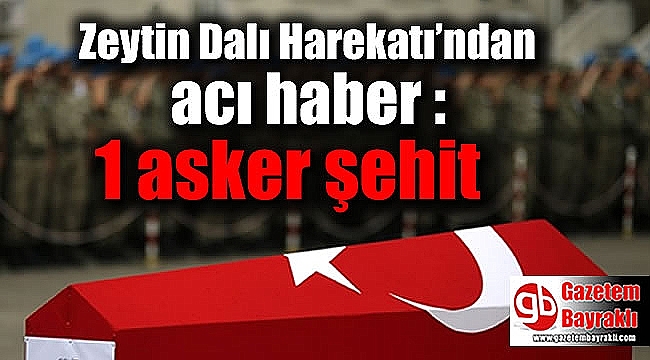 Son dakika: Afrin'den acı haber