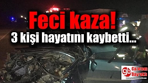 TIR'a çarpan otomobilde 3 ölü, 2 yaralı