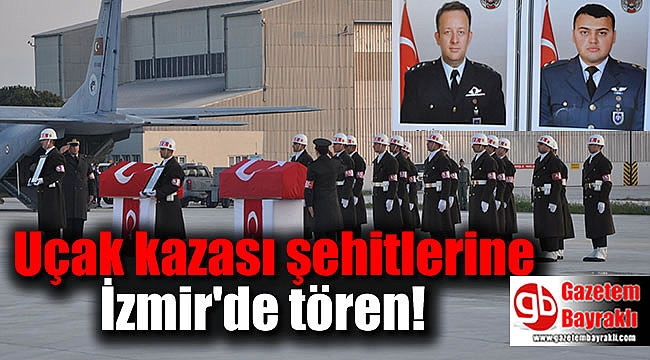 Uçak kazası şehitlerine İzmir'de tören