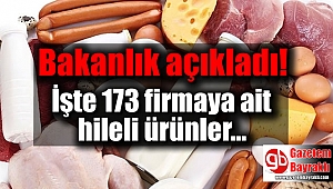 Bakanlık açıkladı : İşte 173 firmaya ait hileli ürünler