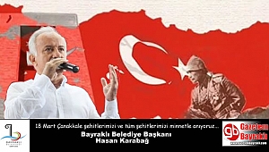 Bayraklı Belediye Başkanı Hasan Karabağ'dan 18 Mart Çanakkale Zaferi mesajı