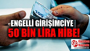 Engelli girişimciye 50 bin lira hibe