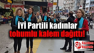 İYİ Partili kadınlar tohumlu kalem dağıttı