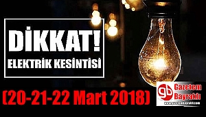 İzmir'de elektrik kesintisi (20-21-22 Mart 2018)