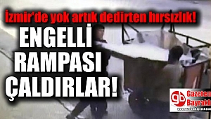 İzmir'de mazgal ve engelli rampası hırsızlığı