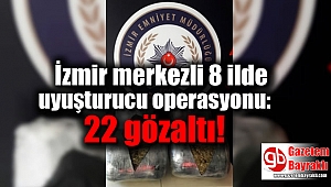 İzmir merkezli 8 ilde uyuşturucu operasyonu: 22 gözaltı