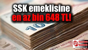 SSK emeklisine en az bin 648 TL
