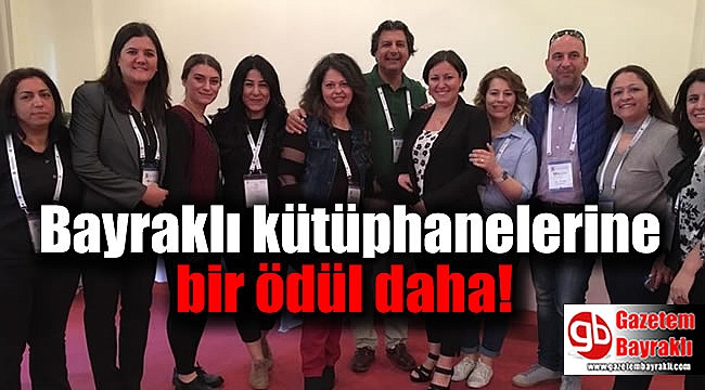 Bayraklı kütüphanelerine bir ödül daha