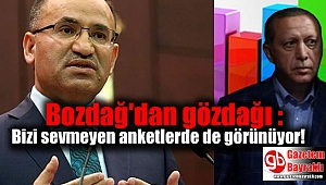 Bozdağ'dan gözdağı : Bizi sevmeyen anketlerde de görünüyor
