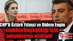 CHP'den ikinci Cumhurbaşkanı adayı geldi