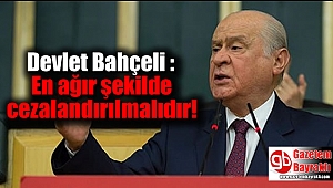 Devlet Bahçeli : En ağır şekilde cezalandırılmalıdır