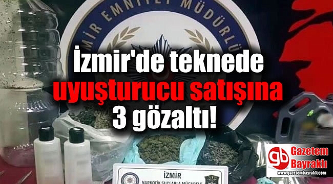 İzmir'de teknede uyuşturucu satışına 3 gözaltı
