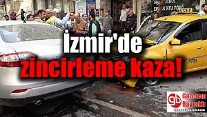 İzmir Konak'ta 4 araç birbirine girdi
