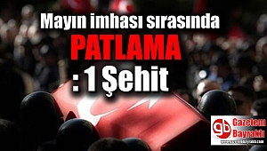 Mayın imhası sırasında patlama : 1 Şehit