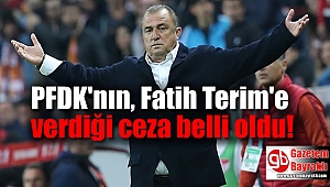 PFDK'nın, Fatih Terim'e verdiği ceza belli oldu