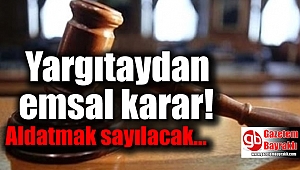 Yargıtaydan emsal karar