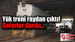 Yük treni raydan çıktı