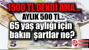 65 yaş aylığı şartları