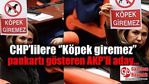 CHP’lilere ‘’Köpek giremez’’ pankartı gösteren AKP'li aday kendi giremedi