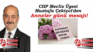CHP Meclis Üyesi Mustafa Çekiçci'den Anneler günü mesajı