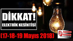 İzmir'de elektrik kesintisi (17-18-19 Mayıs 2018)