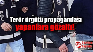 İzmir'de terör örgütü propagandası yapan şahıslara gözaltı