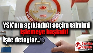 YSK'nın açıkladığı seçim takvimi işlemeye başladı