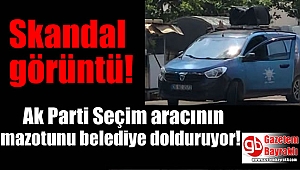 AK Parti seçim aracının deposunu belediye doldurdu
