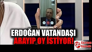 Erdoğan ses kaydıyla oy istemeye başladı