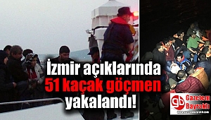 İzmir açıklarında 51 kaçak göçmen yakalandı