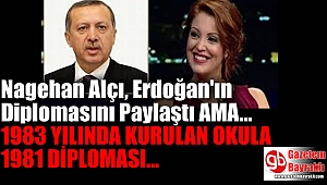 Nagehan Alçı, Rektörün Yalanladığı Erdoğan'ın Diplomasını Paylaştı Ama