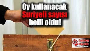 Oy kullanacak Suriyeli sayısı belli oldu