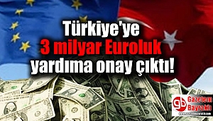 Türkiye'ye 3 milyar Euroluk yardıma onay çıktı