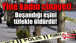 Yine kadın cinayeti : Boşandığı eşini tüfekle öldürdü